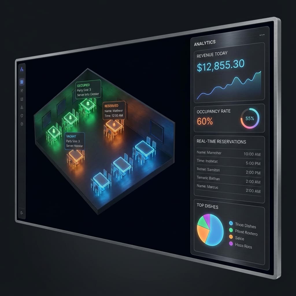 Dashboard de gestión de restaurante con IA